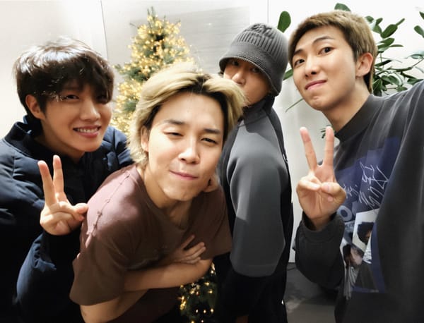RM Shares Festive Reunion Photo with J-Hope, Jimin, and Jungkook, Warming Hearts Worldwide